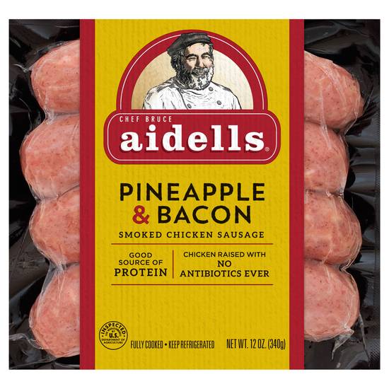 Aidells Pineapple & Bacon Smoked Chicken Sausage (12 oz)