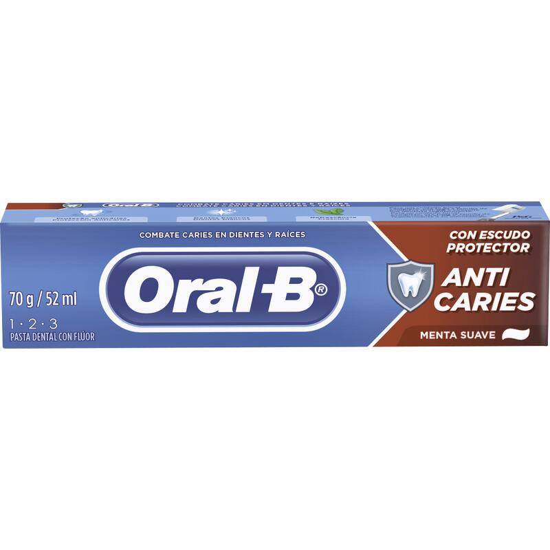 Oral-b creme dental com flúor anti caries menta suave (70 g)