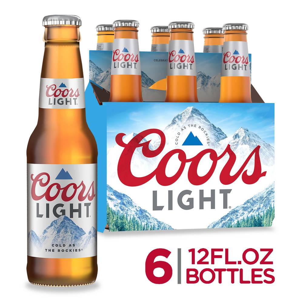 Coors Light Born in the Rockies Lager Beer (6 x 12 fl oz)