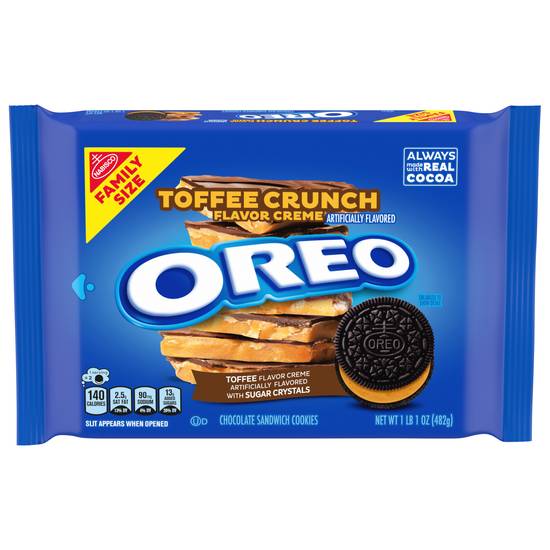 Oreo Family Size Toffee Crunch Flavored Creme Cookies