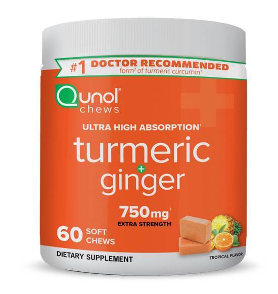 Qunol Turmeric +Ginger Chews ( 60ct )