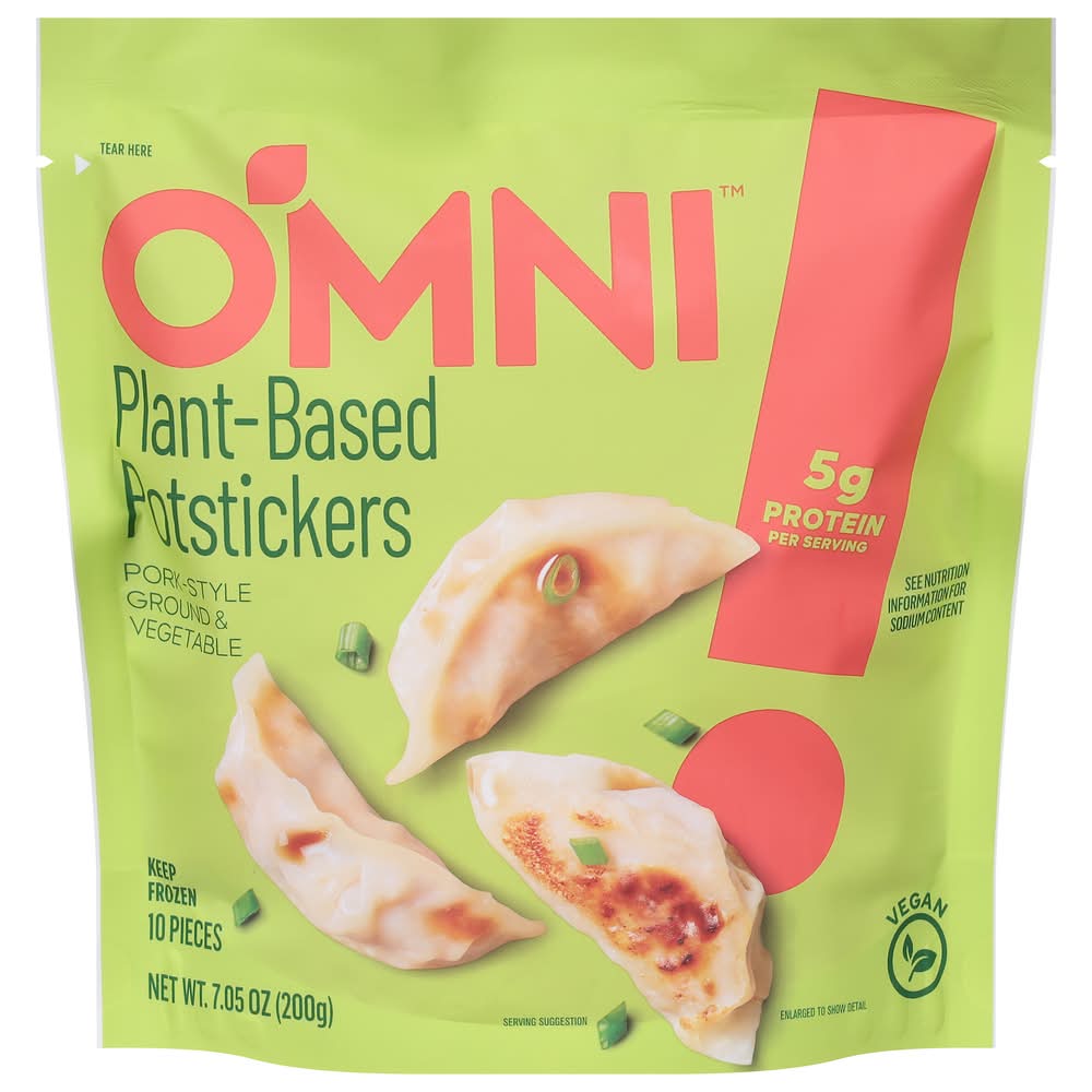 OmniFoods Plant Based Pork Style Ground and Vegetable Potsticker (7.05 oz, 10 ct)