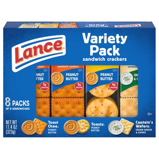 Lance Variety pack Sandwich Crackers (8 packs)