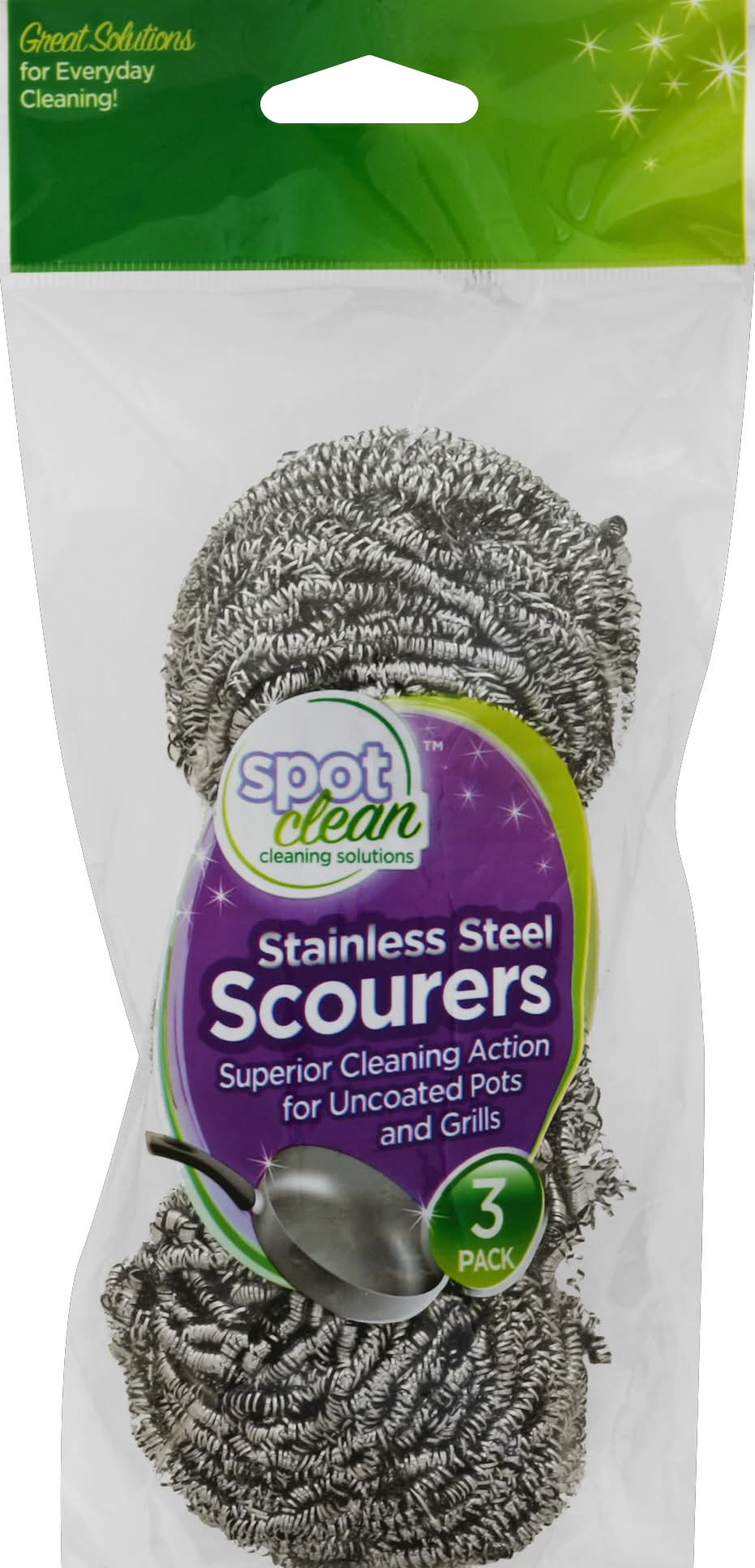 Basic Concepts Stainless Steel Scourers (3.2 oz, 3 ct)