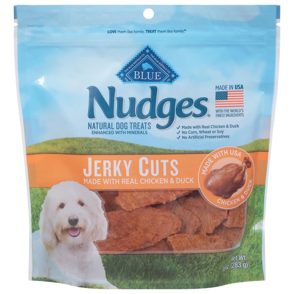 Blue Buffalo Nudges Jerky Cuts Natural Dog Treats, Duck (10 oz)