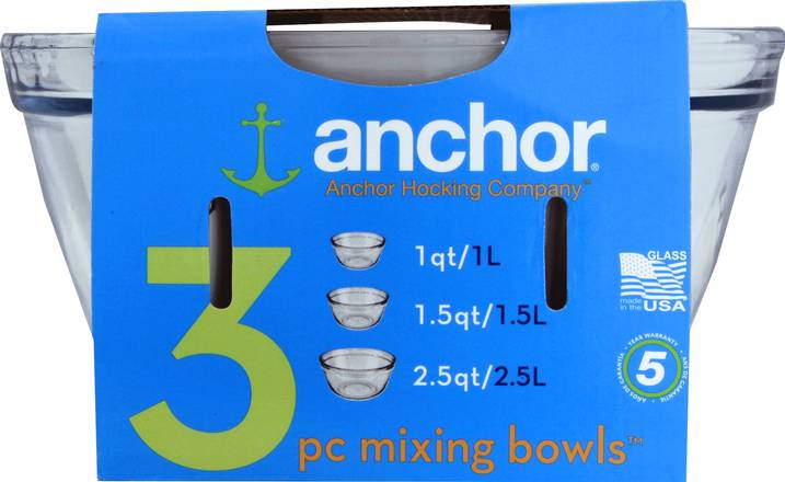 Anchor Mixing Bowl Set (3 ct)