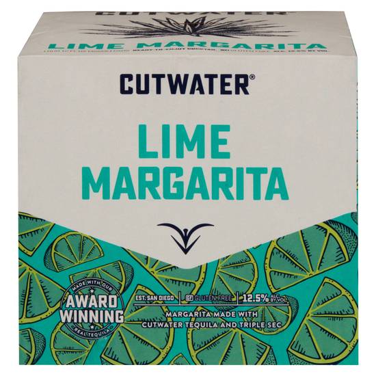 Cutwater Spirits Lime Tequila Margarita (4 pack, 12 fl oz)