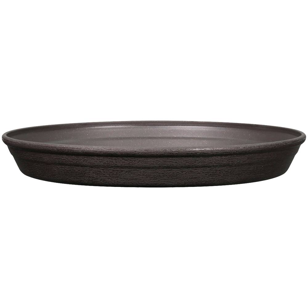 Style Selections 15.24-in Rust Plastic Plant Saucer | MLR0816TB