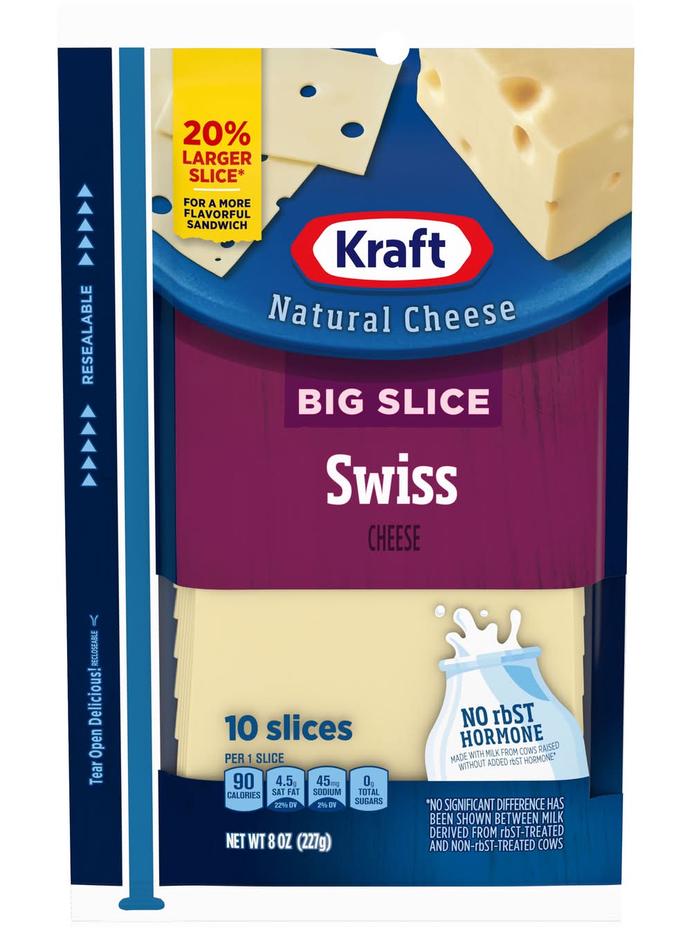 Kraft Swiss Cheese Big Slices (8 oz)