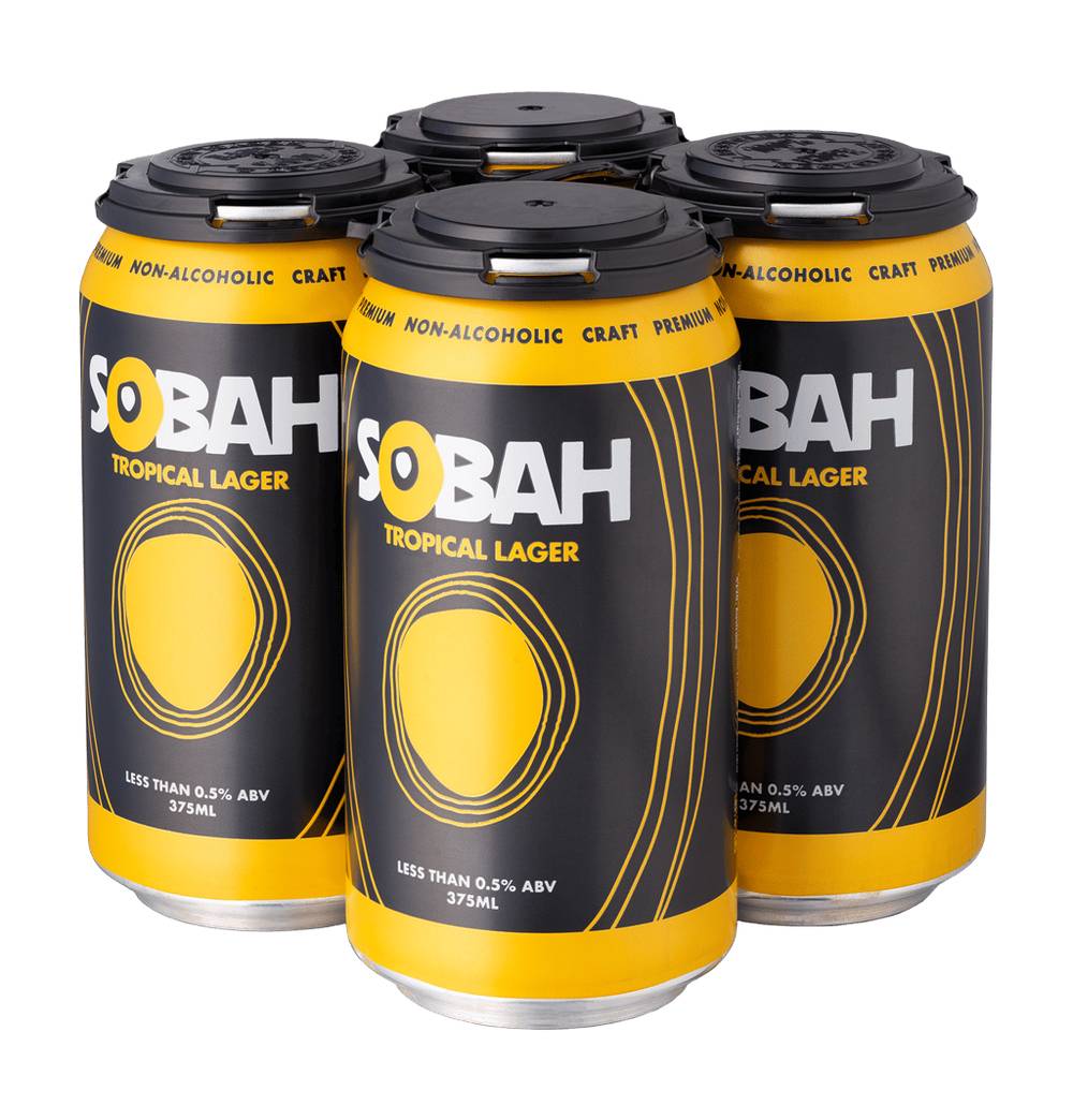Sobah Tropical Lager Cans 4x375ml