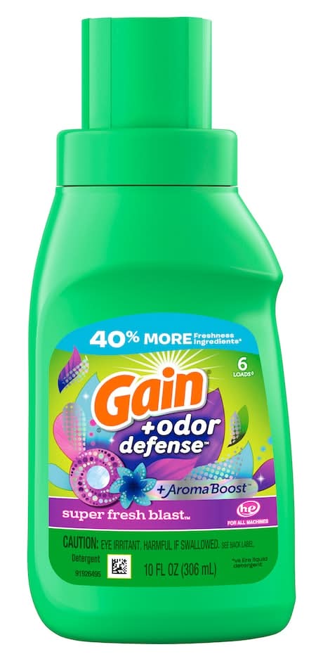 Gain Odor Defense Liquid Laundry Detergent, Super Fresh Blast (10 fl oz)