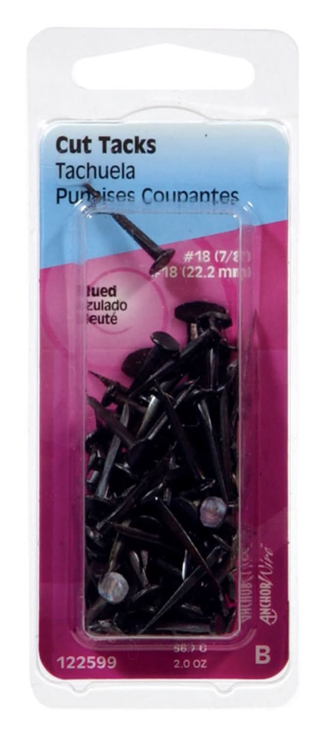 Hillman Anchor Wire No. 18 X 7/8 In. L Blue Steel Cut Tacks 1 Pk
