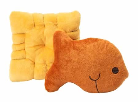 Fish & Chips Plush Pet Toy 2-Pack