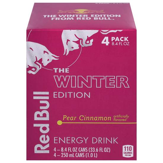 Red Bull the Winter Edition Energy Drink (4 pack, 8.4 fl oz) (pear cinnamon)