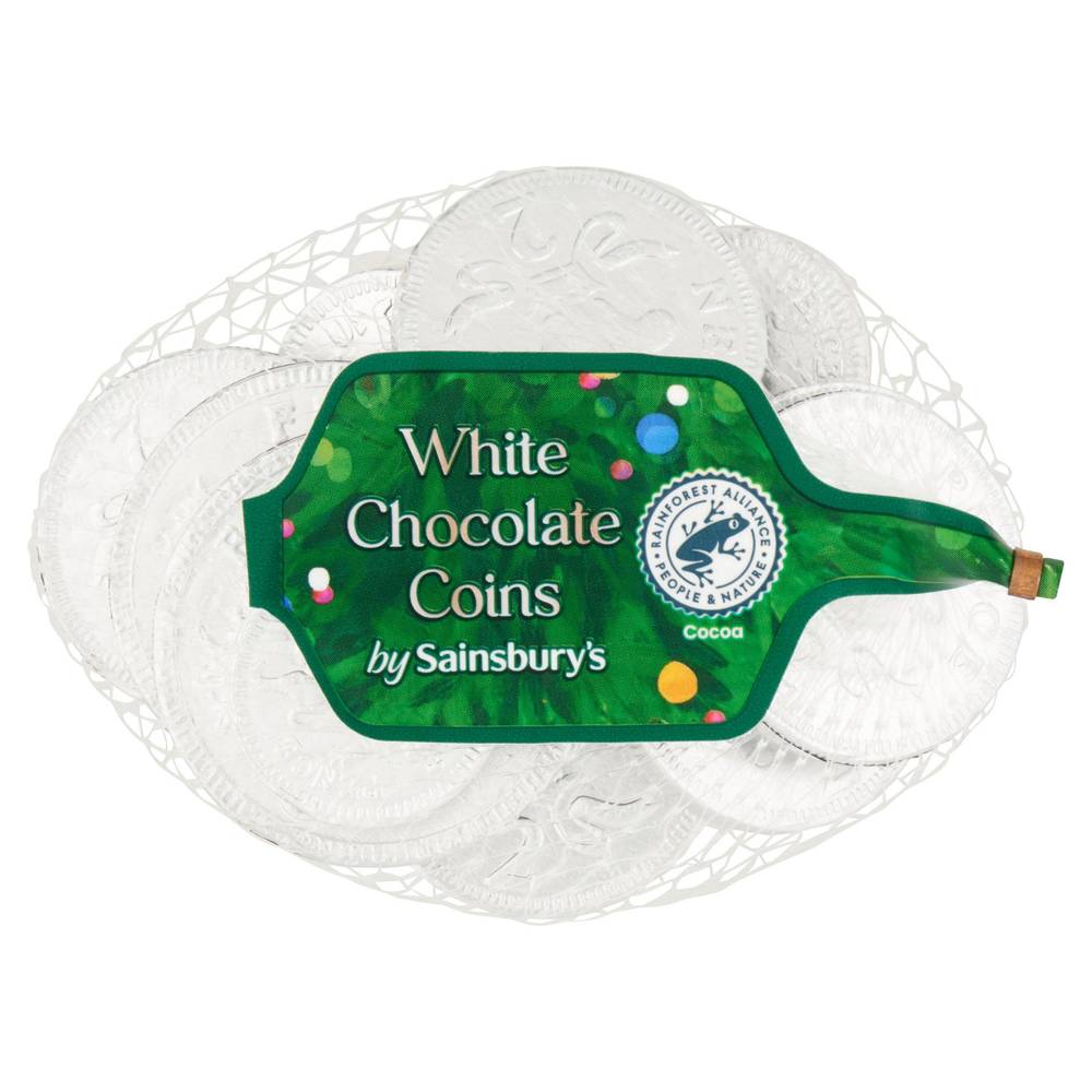 Sainsbury's White Chocolate Coins 70g