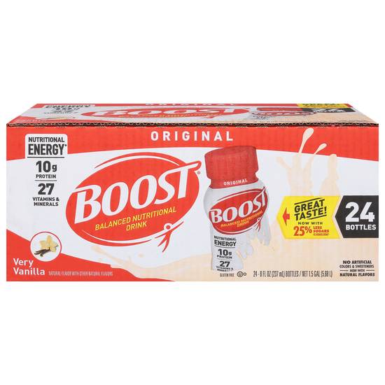 Boost Original Balanced Very Vanilla Nutritional Drink (24 pack, 8 fl oz)