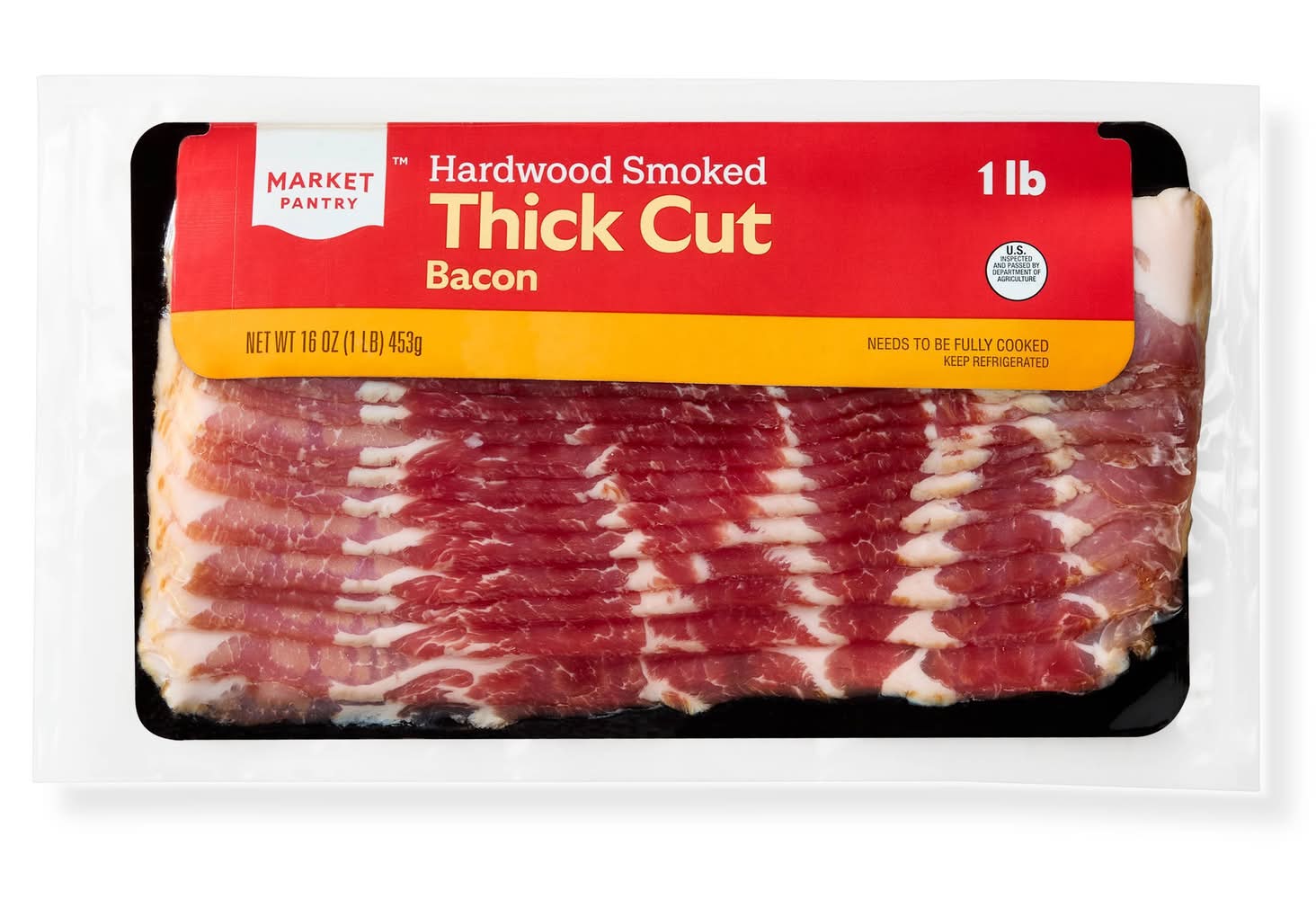 Hardwood Smoked Bacon Thick Cut - 16oz - Market Pantry™