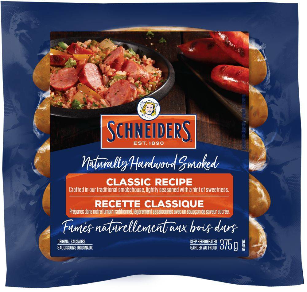 Schneiders siciliens piquants fumés naturellement - hardwood smoked classic recipe sausage (375 g)