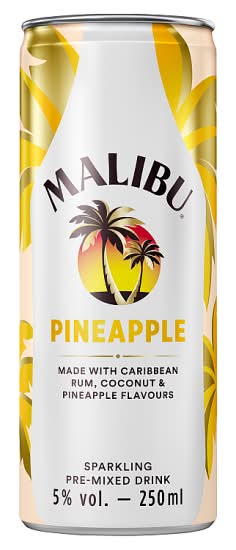 Malibu Pineapple, Sparkling Pre-Mixed Drink (250ml)