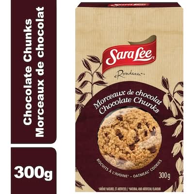 Sara lee biscuits à l'avoine aux éclats de chocolat - oatmeal cookies with chocolate chunks (6 unités)