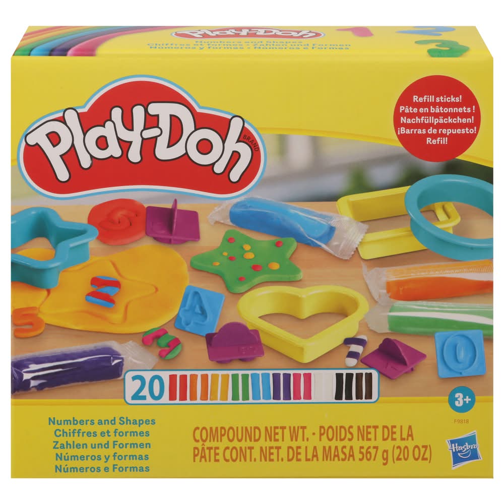 Play-Doh Numbers and Shapes Playset, Assorted (20 oz, 20 ct)