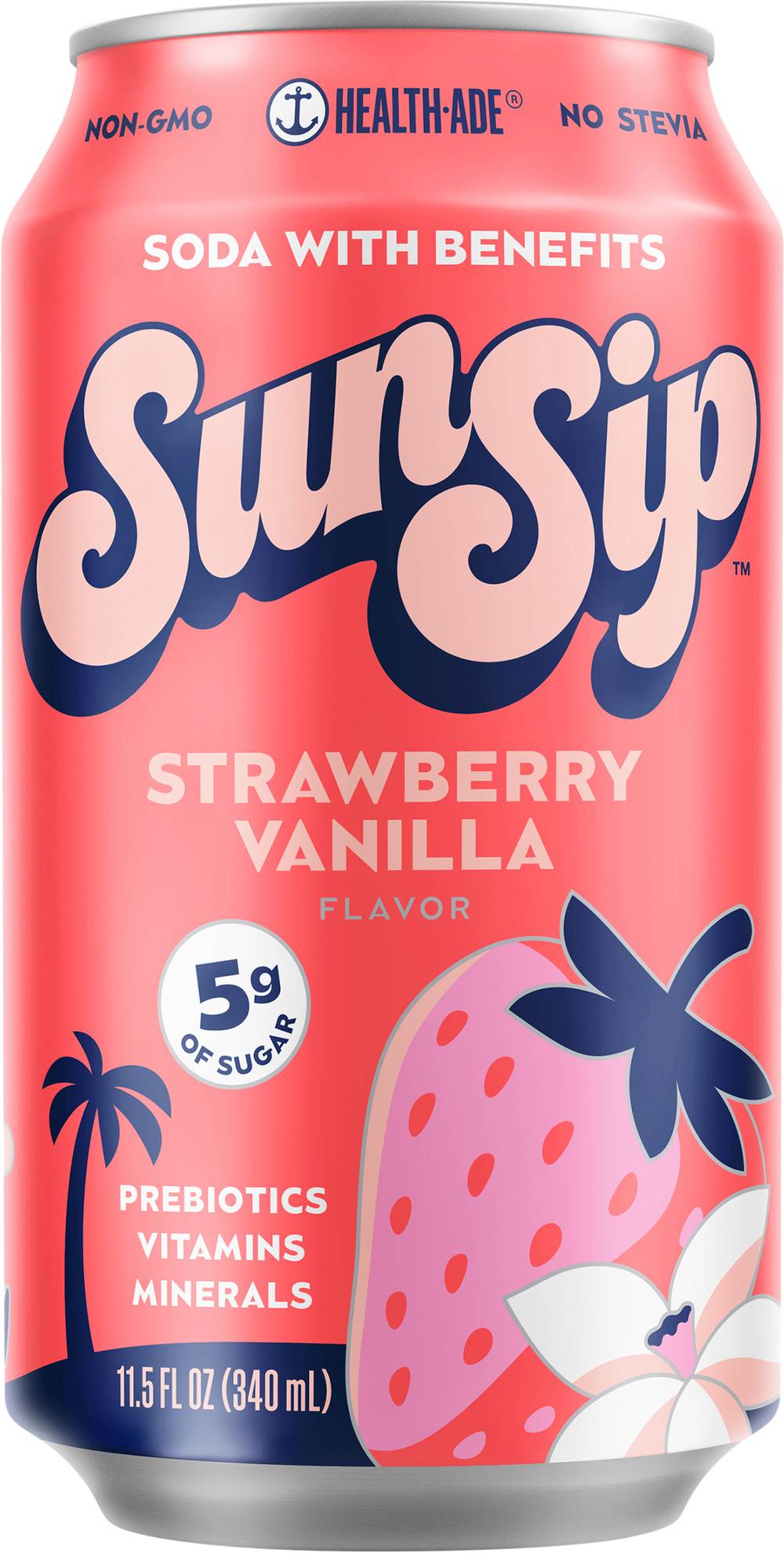 Health-Ade Sun Sip Soda Drink (11.5 fl oz) ( strawberry- vanilla)