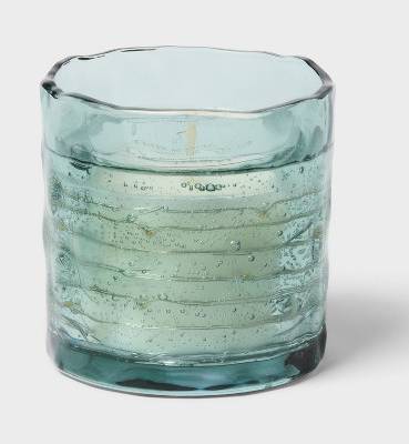 Glass LED Citronella Palm Leaf Grotto Scented Candle 3.5oz - Threshold™