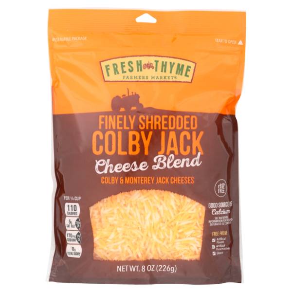 Fresh Thyme Finely Shredded Colby Jack Cheese Blend (8 oz)