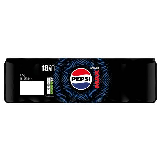 Pepsi Max 18 X 330ml (6.2kg)