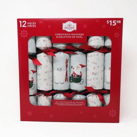 Holiday Time 12Pk X 12" Premium Christmas Crackers, Jingle Mingle Character Pattern