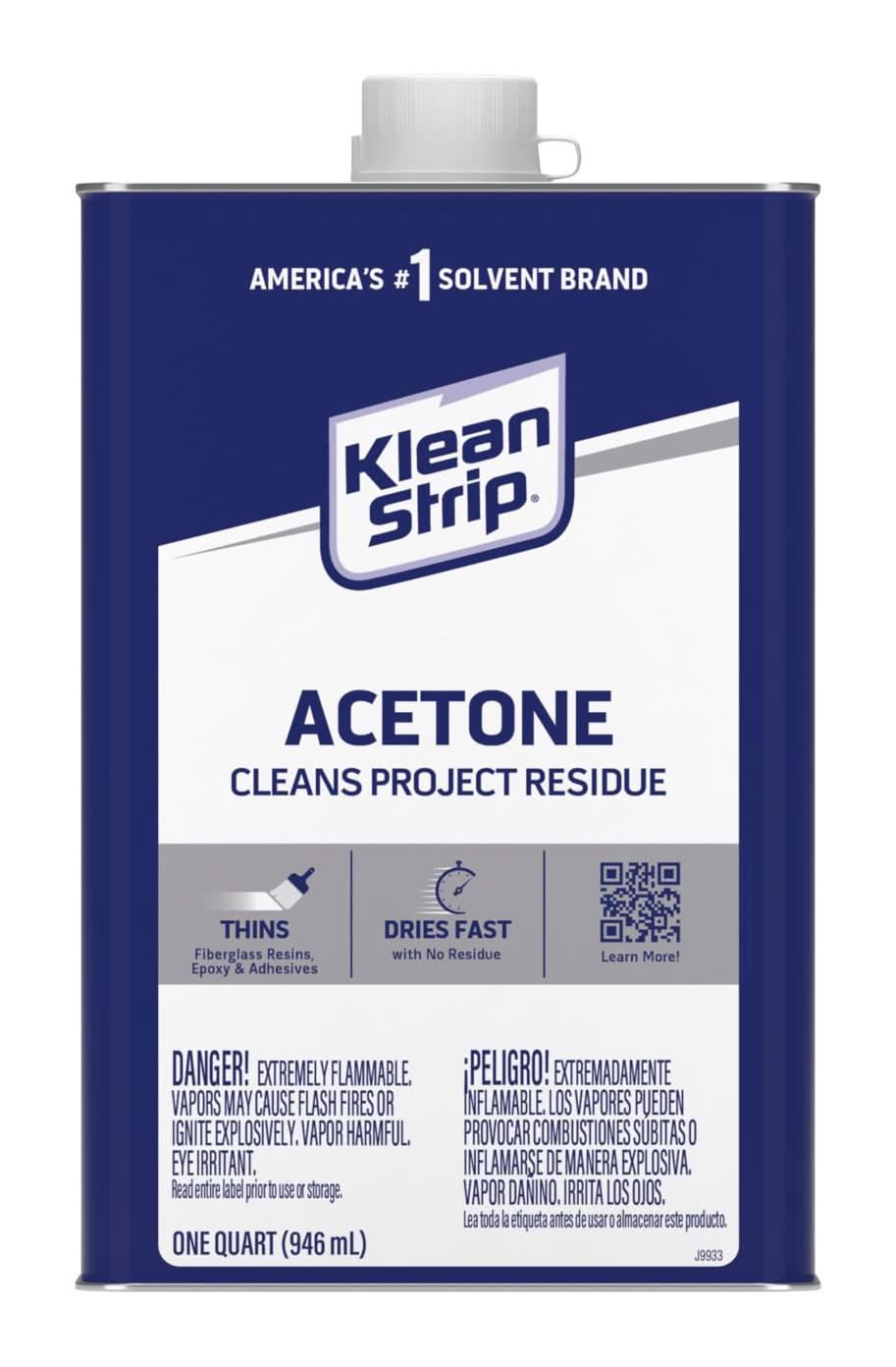 Klean Strip Acetone Solvent 1 Qt