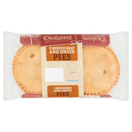 Dicksons 2 Minced Beef and Onion Pies 2 X 160g