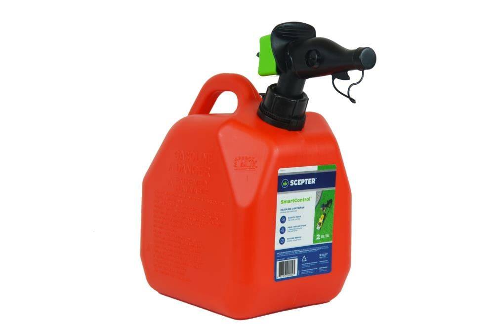 Scepter USA 2-Gallon Red Plastic Gas Can with Smart Control Spout - Easy Pour, Controllable Flow Rate, EPA Compliant | FR1G201