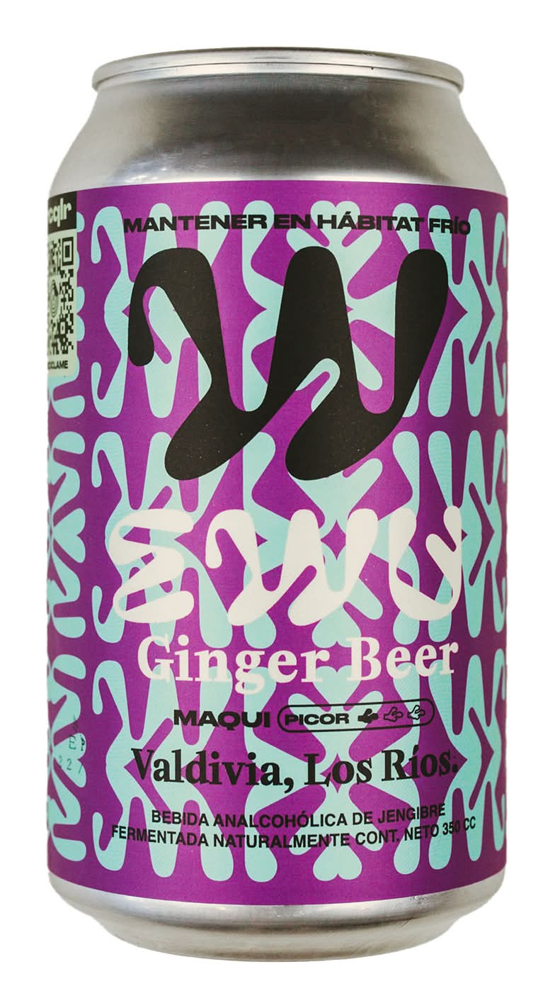 EWU · Cerveza de jengibre sin alcohol - Maqui (350 ml)