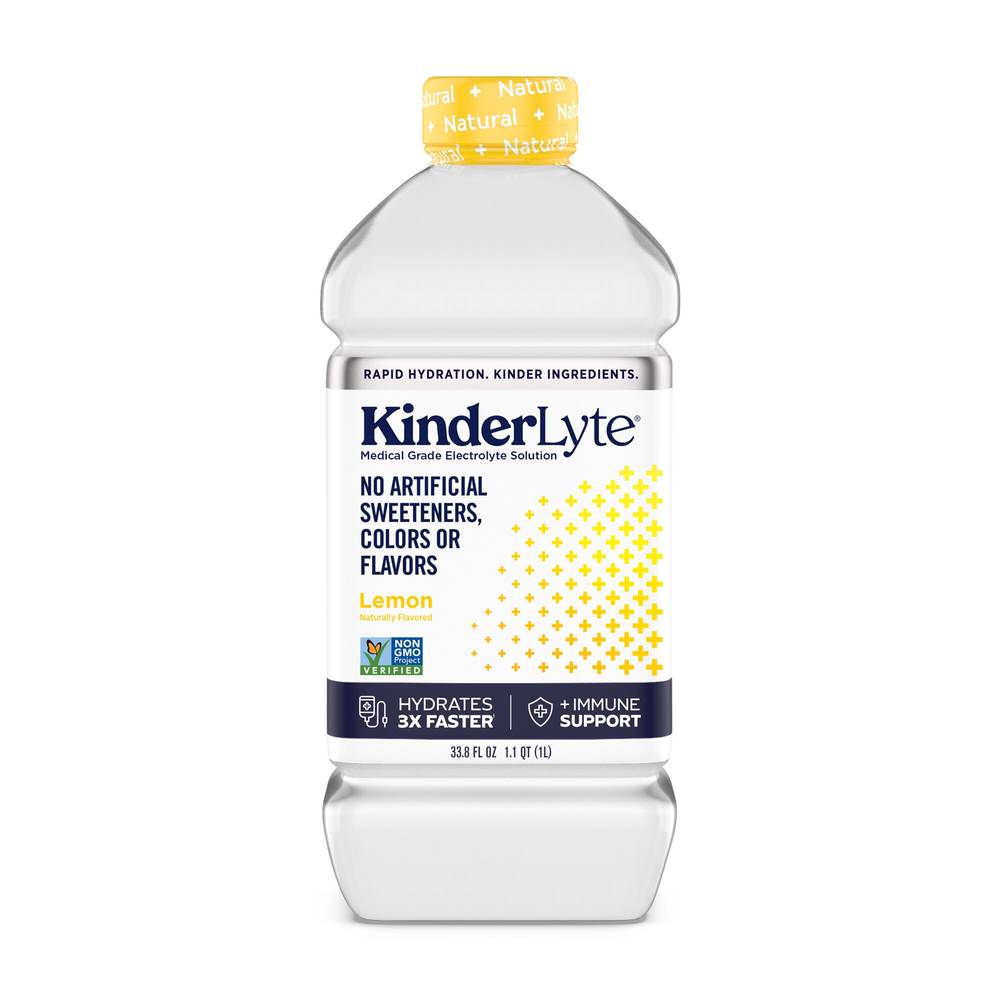 Kinderlyte Natural Oral Electrolyte Solution Lemonade, 33.8 Fl Oz