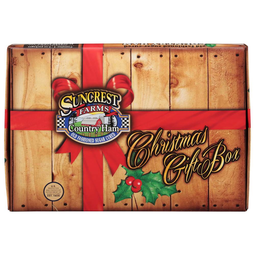 Suncrest Farms Christmas Gift Box Country Ham (4 ct)