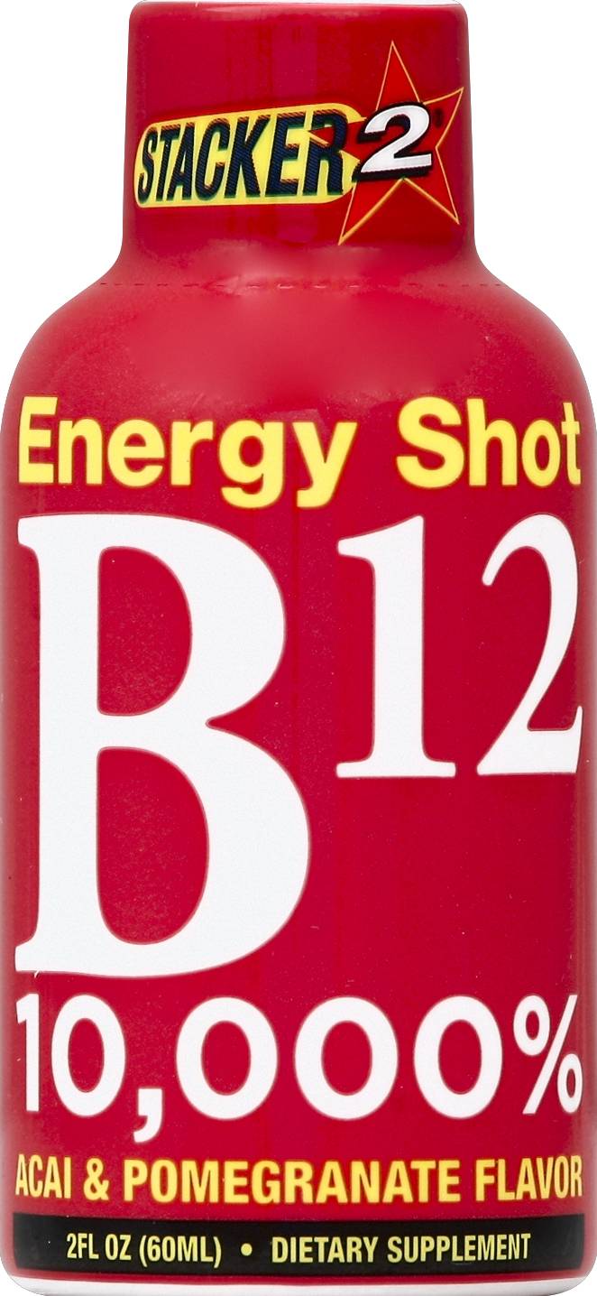 Stacker 2 Acai & Pomegranate Energy Shot B12 (2 fl oz)