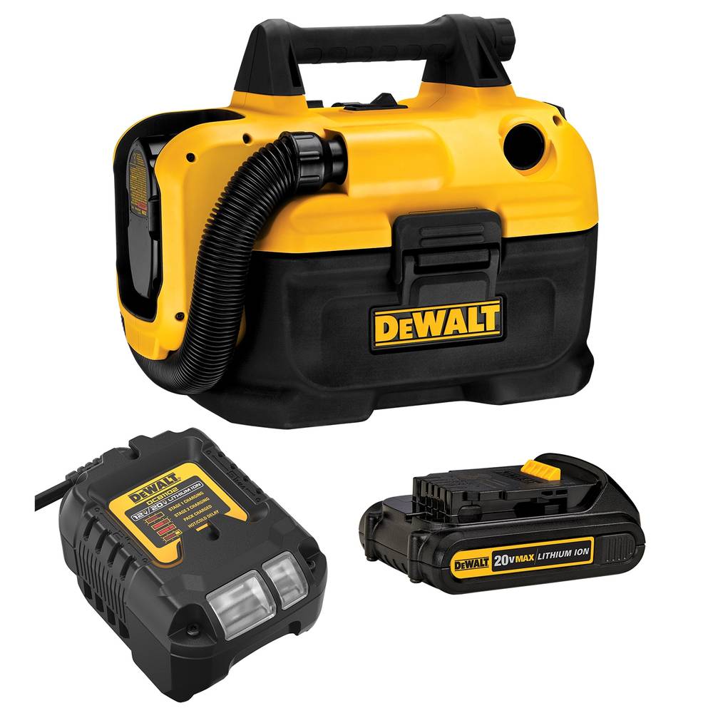 DEWALT 20-volt Max 2-Gallon Cordless Wet/Dry Shop Vacuum with Accessories Included and (Battery Included) | DCV580C1