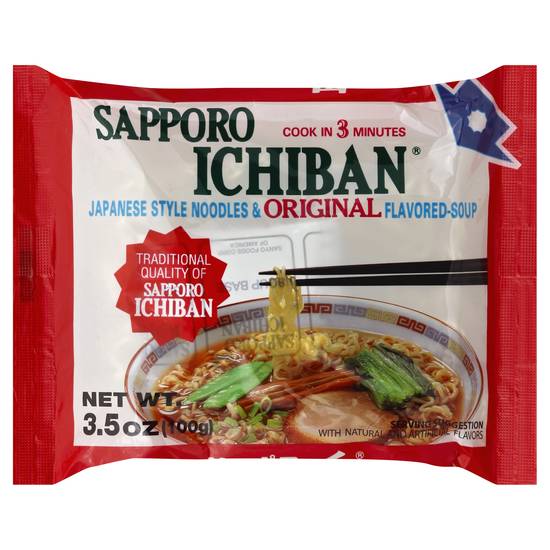 Sapporo Ichiban Original Flavor Japanese Style Noodle Soup (3.5 oz)
