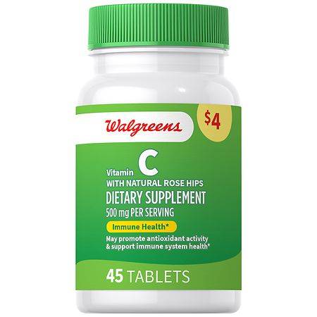 Walgreens Vitamin C Tablets - 45.0 EA