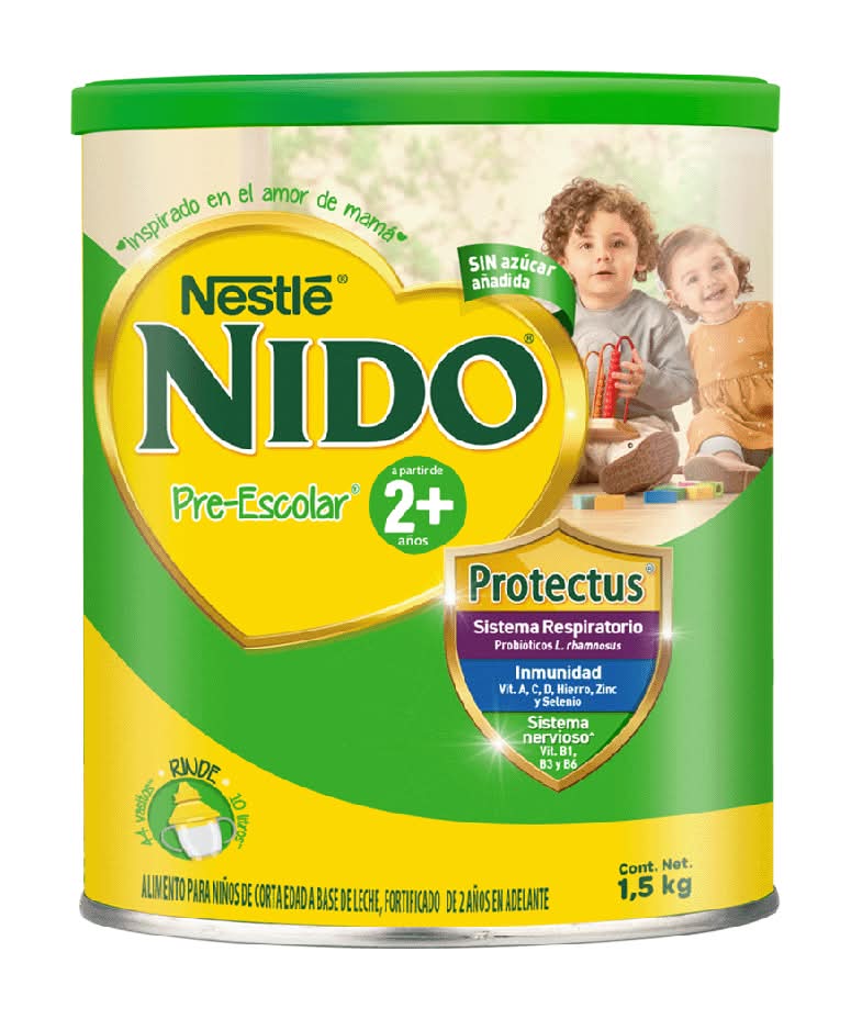 Nido · Fórmula láctea en polvo pre-escolar, 2+ Años (1,5 kg)