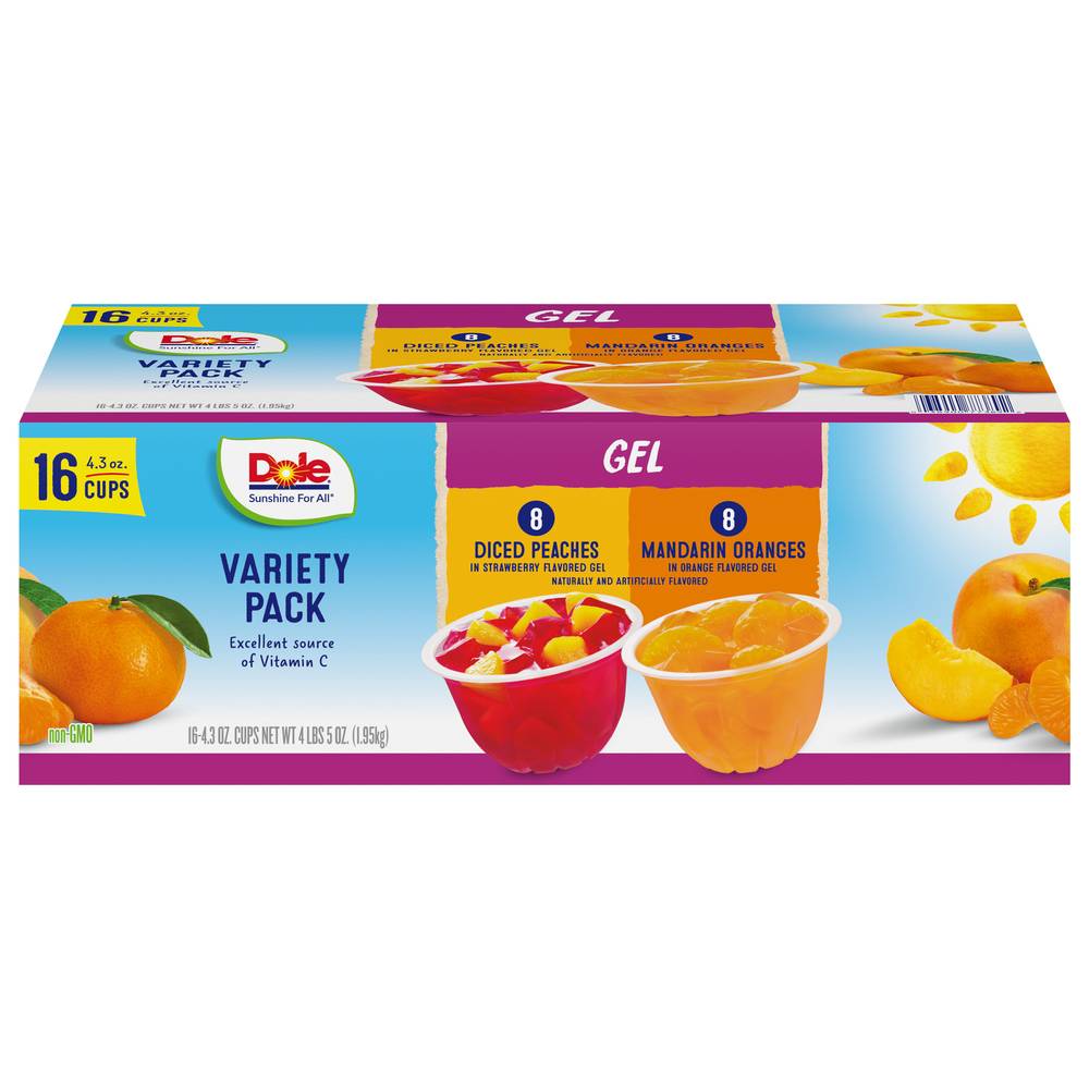 Dole Variety pack Fruit Bowls in Gel (4.3 lbs)