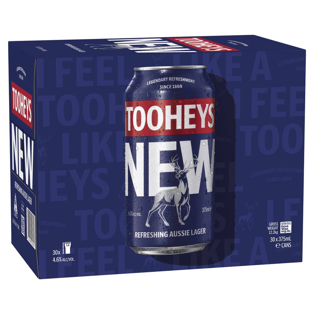 Tooheys New Block Can 375mL X 30 pack