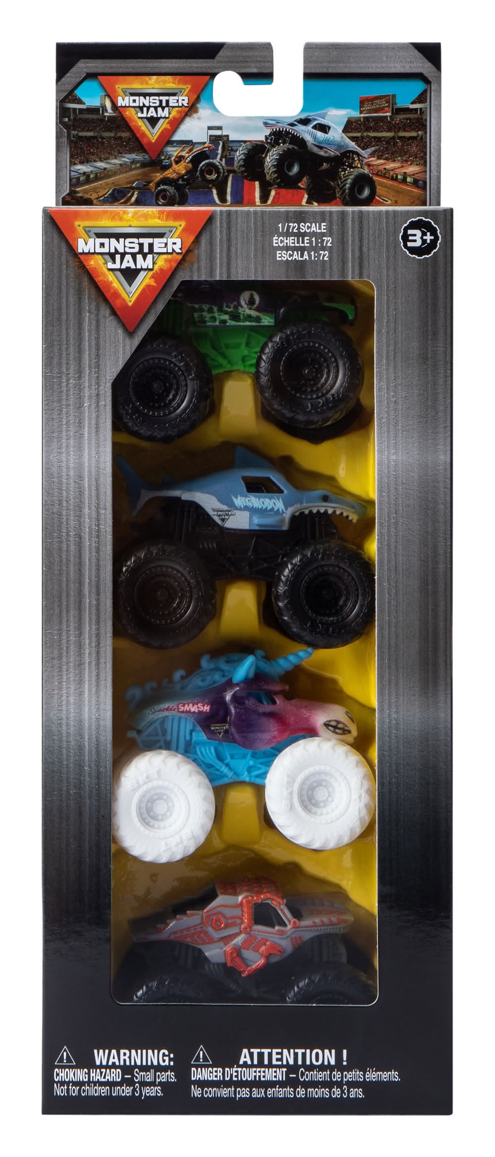 Monster Jam Toy Set 4-Pack Black