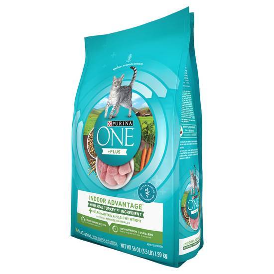 Purina One +Plus Indoor Advantage Dry Cat Food (with real turkey)