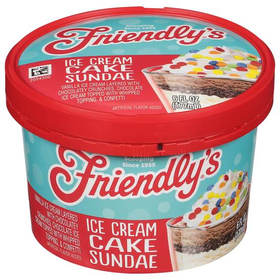 Friendly's Ice Cream Cake Sundae