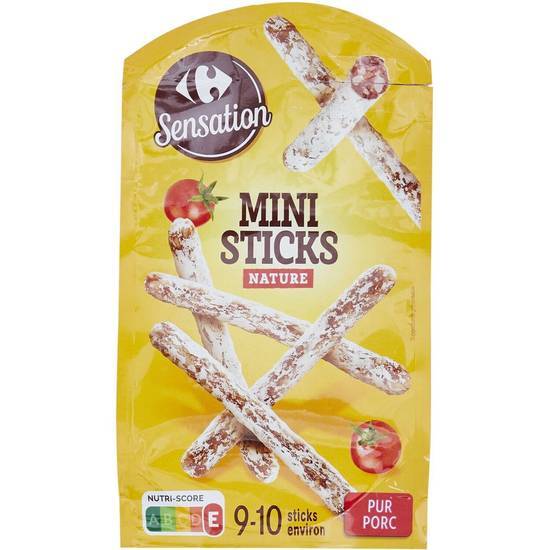 Carrefour Sensation - Mini sticks nature pur porc (100g)
