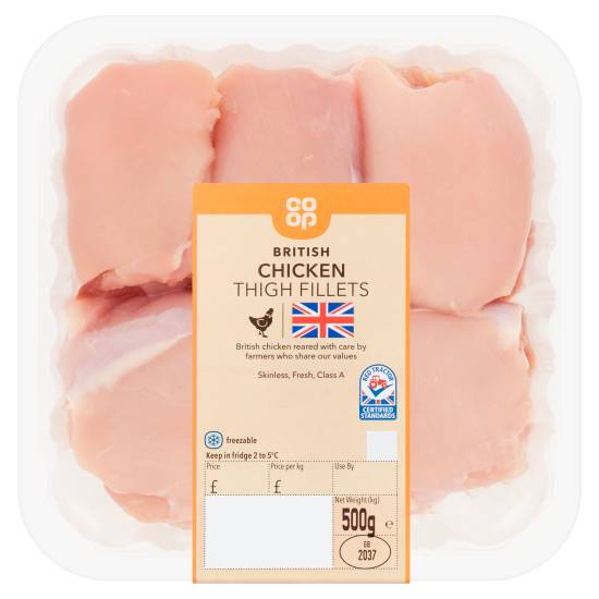 Co-op British Chicken Thigh Fillets (500g)