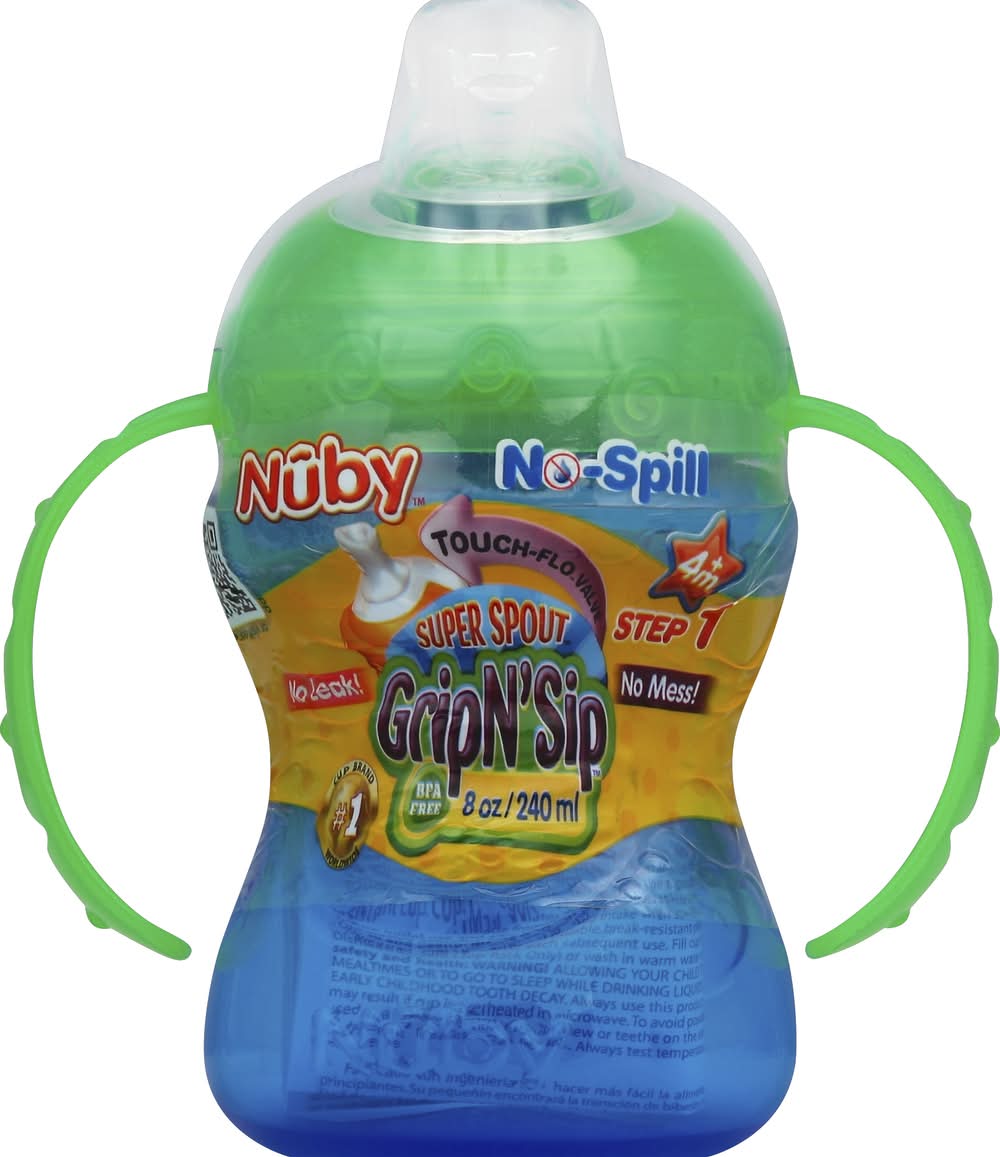 Nûby Grip N Sip 8oz 2 Handle Silicone Spout Cup
