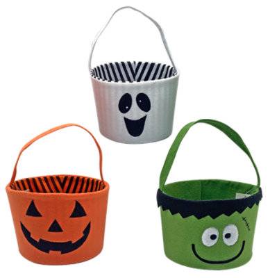 Ssel 8In Fabric Treat Basket - Ea